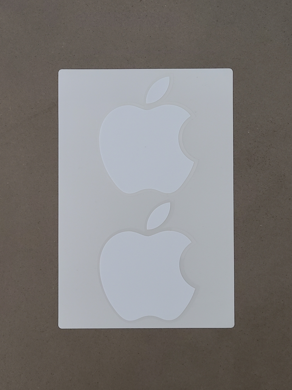Apple Logo Stickers White  – 2 Authentic Original Apple Decals